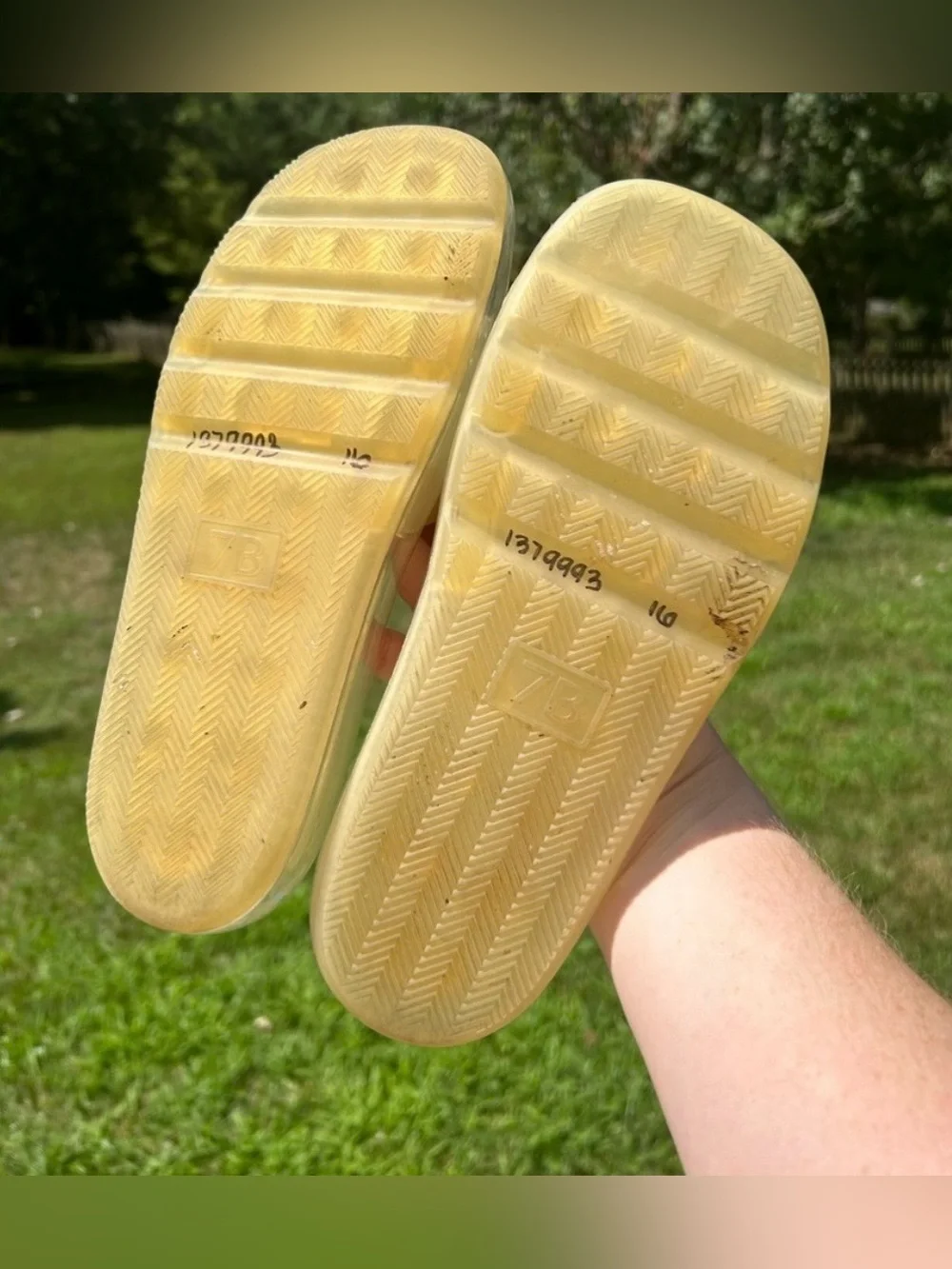 Tory Burch Bubble Slides Rubber Sandals New Ivory 7